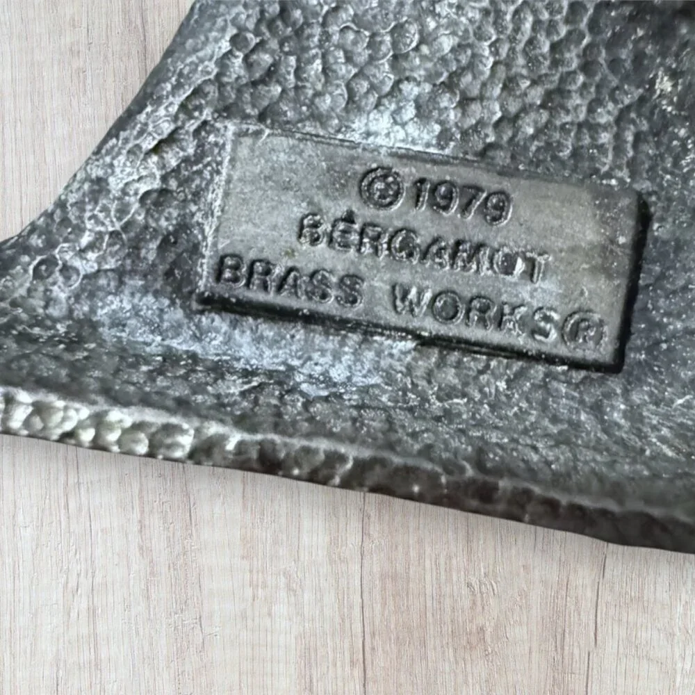 Bergamot Brass Works Vintage Camera Belt Buckle Made in USA 1979 Metal Pewter